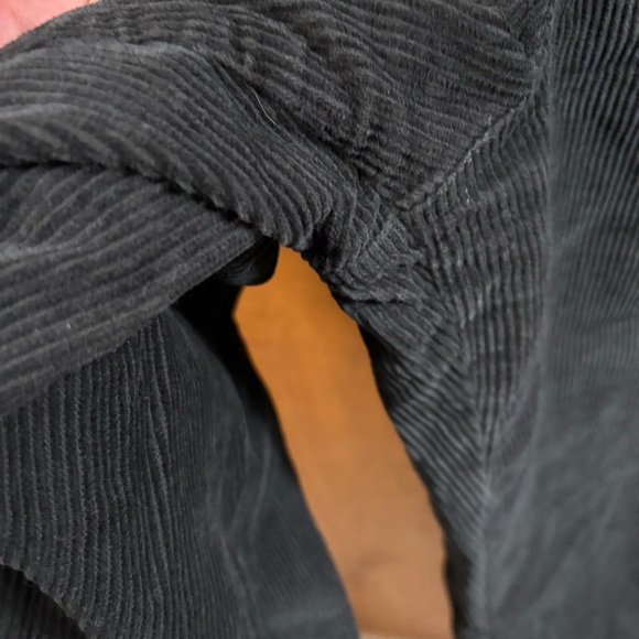 Urban Outfitters BDG Black Corduroy Overalls Wide Leg Jumpsuit Chore Pockets Y2K - Picture 12 of 15